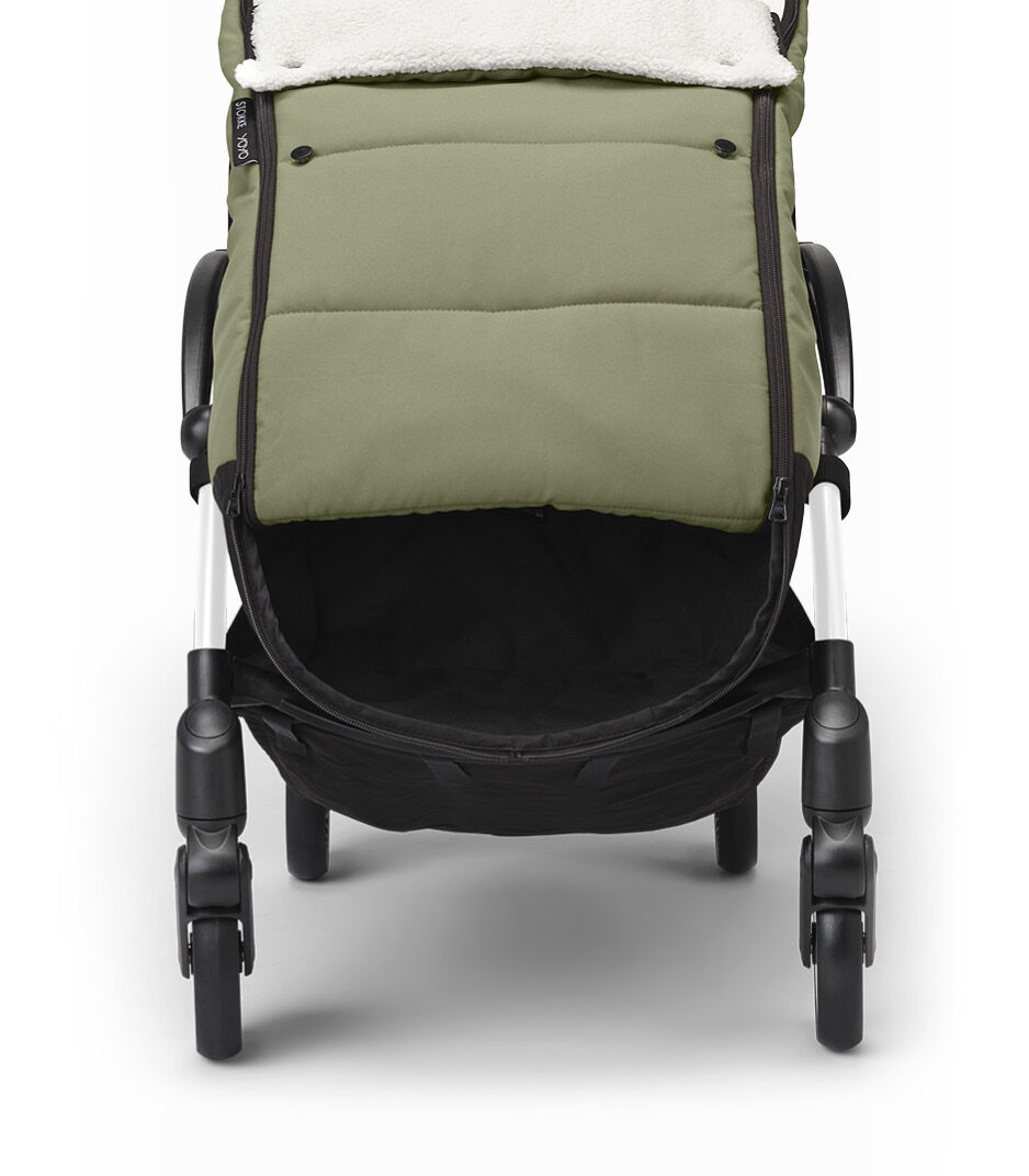 Stokke® YOYO3® 6+ Olive. White Frame. Footmuff, detail. galery image 9